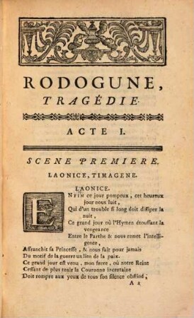 Rodagune : Tragédie