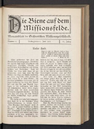 Nummer 6. Juni 1914