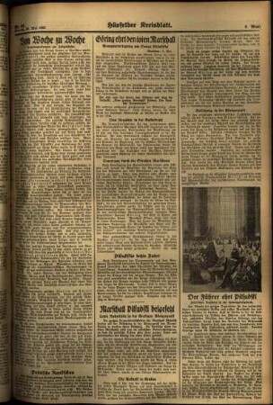 Zweite Ausgabe vom Montag, den 20. Mai 1935.
