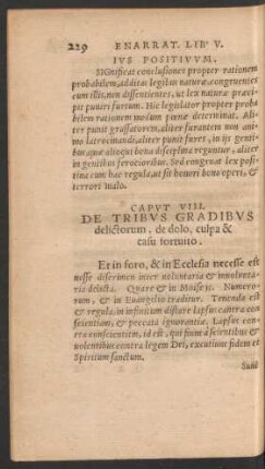 Caput VIII. De Tribus Gradibus delictorum, de dolo, culpa & casu fortuito.