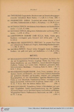 Möbel (Nr. 367 - 393)