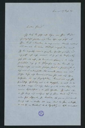 Brief vom 17. September 1865