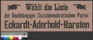 Wahlplakat der USPD zur Reichstagswahl am 6. Juni 1920