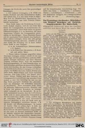 9: Zur Neuauflage des Bandes "Mittelalter" von Bergers Beiträgen zur Entwicklungsgeschichte der Maltechnik, [3] : allgemeine Uebersicht über die Quellenschriften und deren Wert für unsere Maltechnik