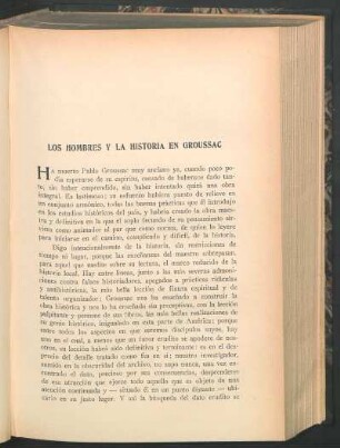 Los hombres y la historia en Groussac