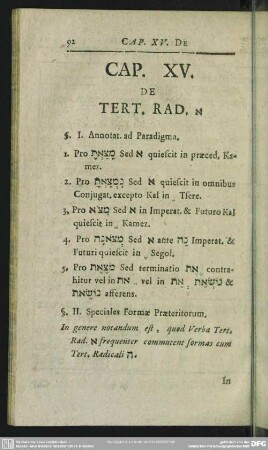 Cap. XV. De Tert. Rad. '