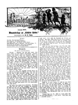1910: Kinderland (Januar 1910)