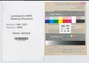Entnazifizierung Gerhard Hasse , geb. 06.11.1905 (Lehrer)