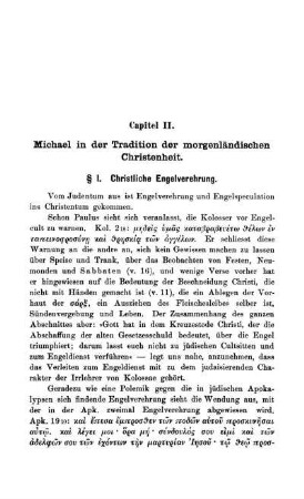Capitel II. Michael in der Tradition der morgenländischen Christenheit.