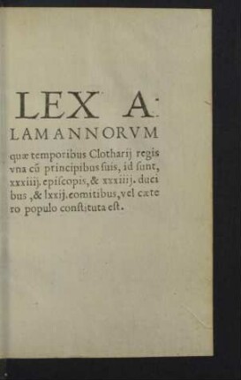 Lex Alamannorum