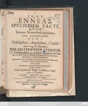 Enneas Specierum Facti