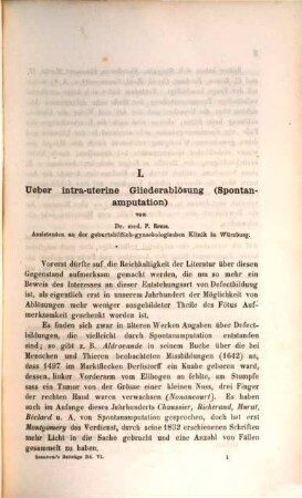 Beiträge zur Geburtskunde u. Gynaekologie, herausgegeben von F. W. Scanzoni. 6