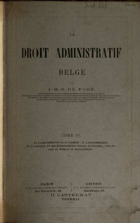 Le droit administratif belge, 4