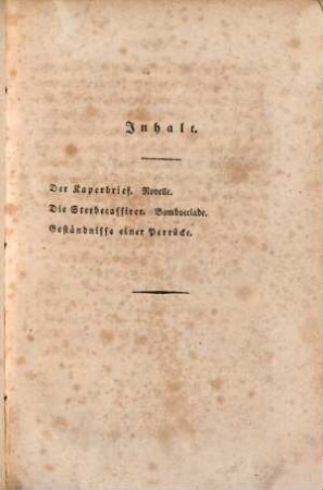 Novellen. 1. (1834). - XXII, 234 S.