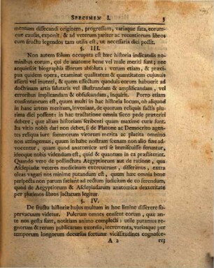 Dissertatio Academica Sistens Historiae Anatomicae Specimen Primum