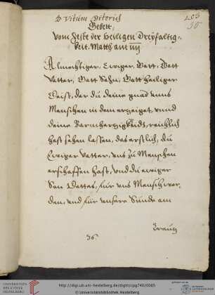 Gebete am Fest der heiligen Dreifaltigkeit
