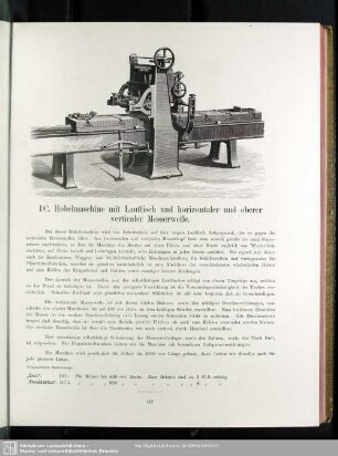 Hobelmaschinen mit Lauftisch