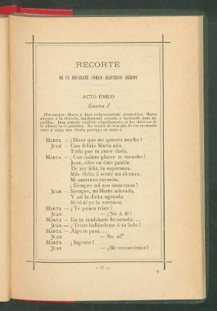 Recorte de un disparate cómico-eléctrico-inédito