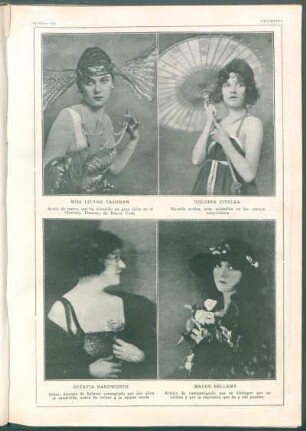Miss Lilyan Tashman. - Dolores Zitelka. - Octavia Handworth. - Madge Bellamy