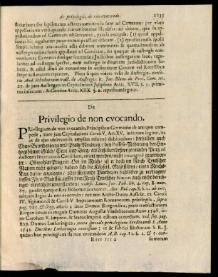 De Privilegio de non evocando
