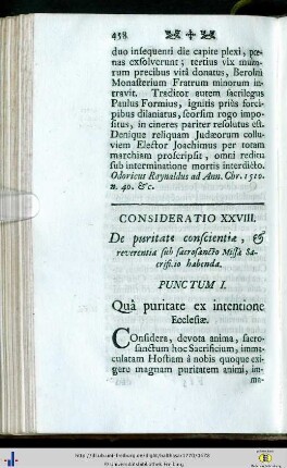 Consideratio XXVIII - XXX