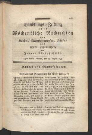 34tes Stück, Gotha, den 24. August 1799.