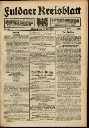 Ausgabe vom Mittwoch, den 19. Dezember 1917.