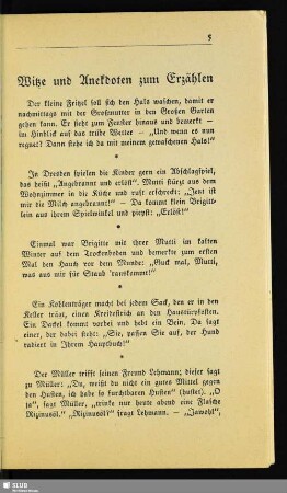 Witze und Anekdoten zum Erzählen