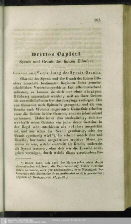Drittes Capitel. Syenit und Granit des linken Elbufers