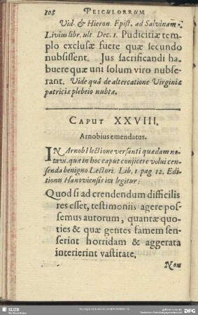 Caput XXVIII. Arnobius emendatus