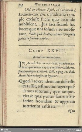 Caput XXVIII. Arnobius emendatus