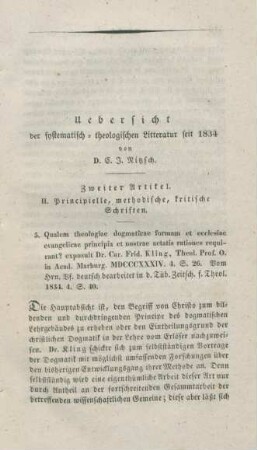 415-456 Uebersicht der systematisch-theologischen Litteratur seit 1834