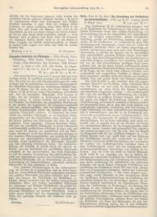 183 [Rezension] Wundt u. a., Wilhelm, Allgemeine Geschichte der Philosophie. 2., verm. u. verb. Aufl