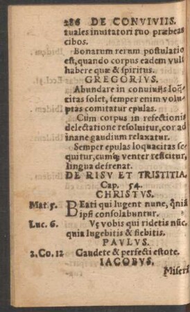 De Risu Et Tristitia. Cap. 54.