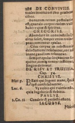 De Risu Et Tristitia. Cap. 54.