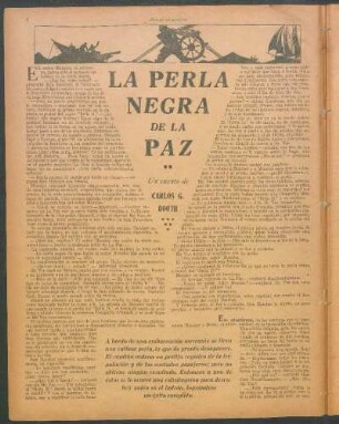 La perla negra de la paz : Un cuento de Carlos G. Booth