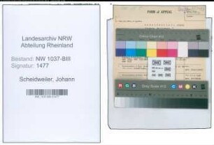 Entnazifizierung Johann Scheidweiler , geb. 10.07.1900 (Techniker)