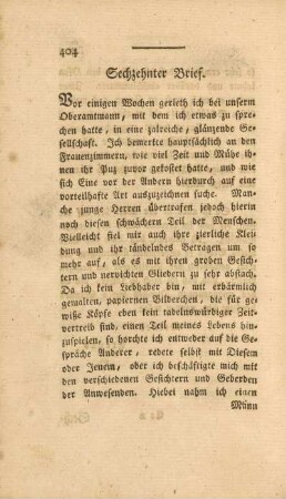 Sechzehnter Brief