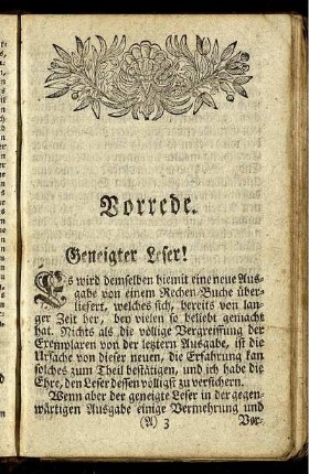 Vorrede. Geneigter Leser!