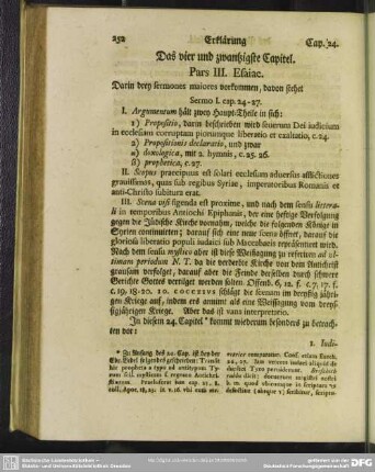 Das vier und zwantzigste Capitel. Pars III. Esaiae