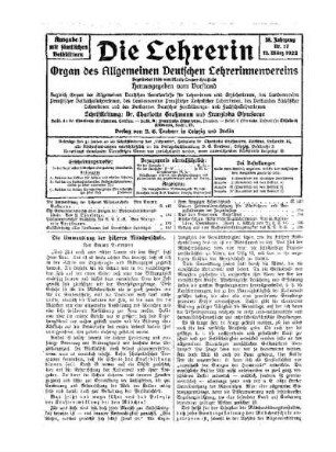 Die Umwandlung der höheren Mädchenschule