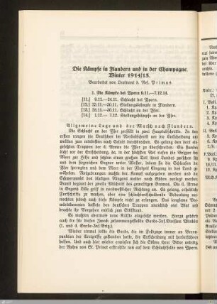 1. Die Kämpfe bei Ypern