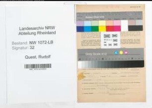 Entnazifizierung Rudolf Quest , geb. 29.04.1905 (Elektriker)