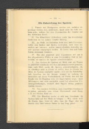 Die Zubereitung der Speisen.