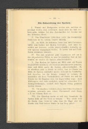Die Zubereitung der Speisen.