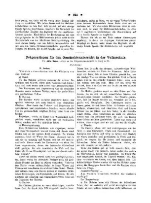 Präparationen für den Geschichtsunterricht in der Volksschule : (Fortsetzung)