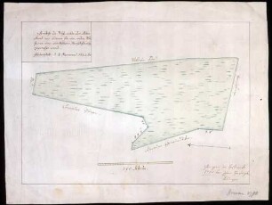 Friedberg-Scheerische Wiese in Dürnau Maßstab ca. 1 : 800 Zeichner: Johann Schreyvogel col. handgez.