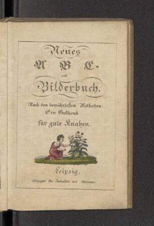Neues ABC-und Bilderbuch : nach den bewährtesten Methoden : ein Geschenk für gute Knaben.