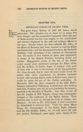 Chapter XVII. Important events of recent times