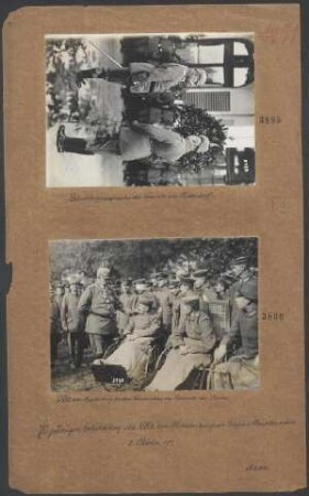 Geburtstagsansprache des Generals von Ludendorff. (70jähriger Geburtstag des GFM von Hindenburg im Großen Hauptquartier, 02.10.1917)